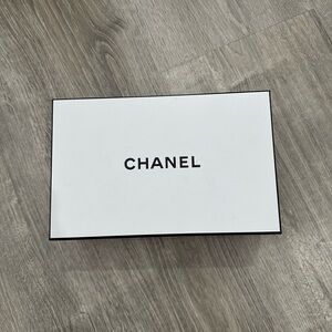 Chanel White Box with Black Trim